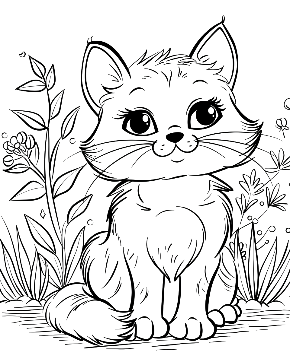 100 Kitty Cat Coloring Book Robs Books