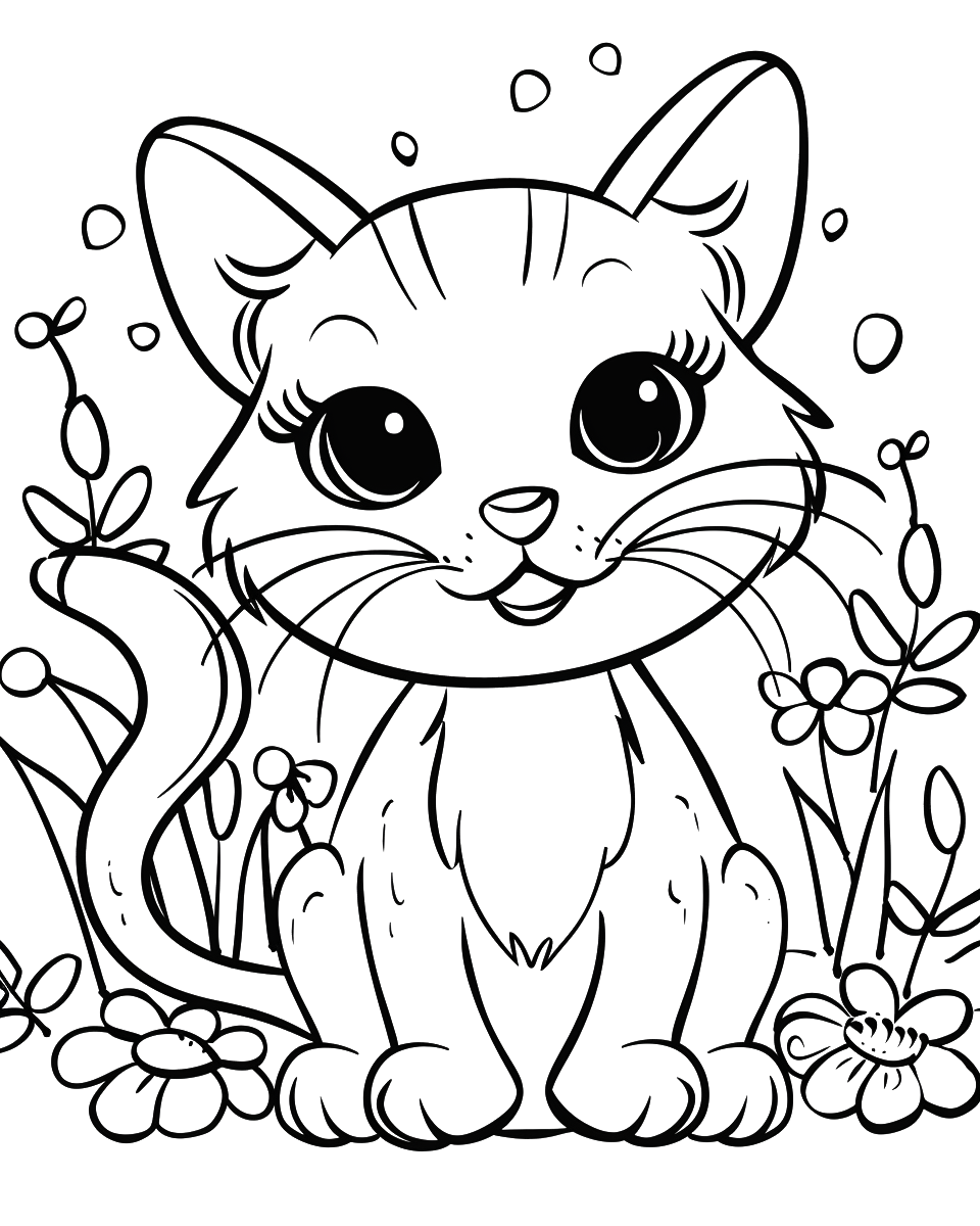 100 Kitty Cat Coloring Book Robs Books