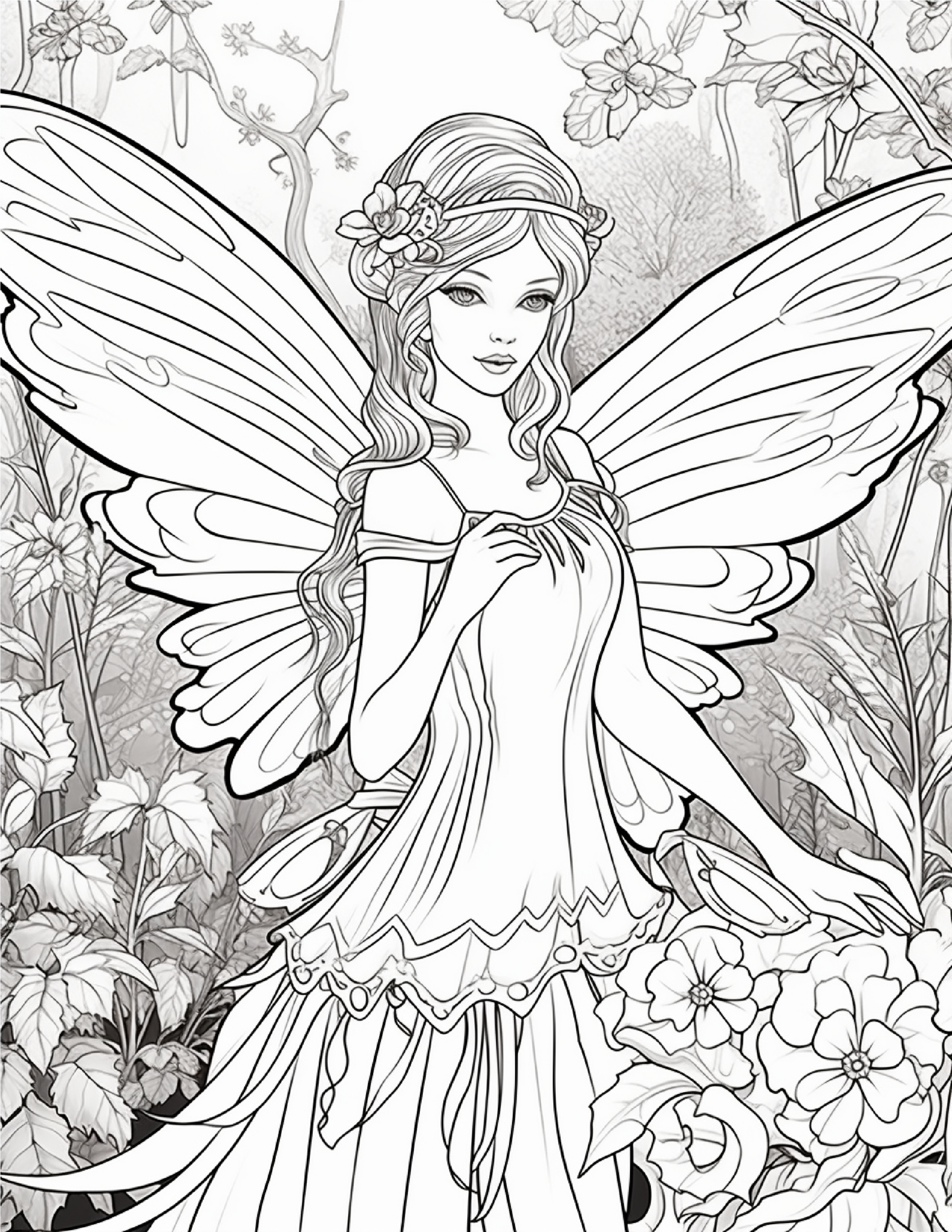 100 Forest Fairy Girl Coloring Pages Robs Books