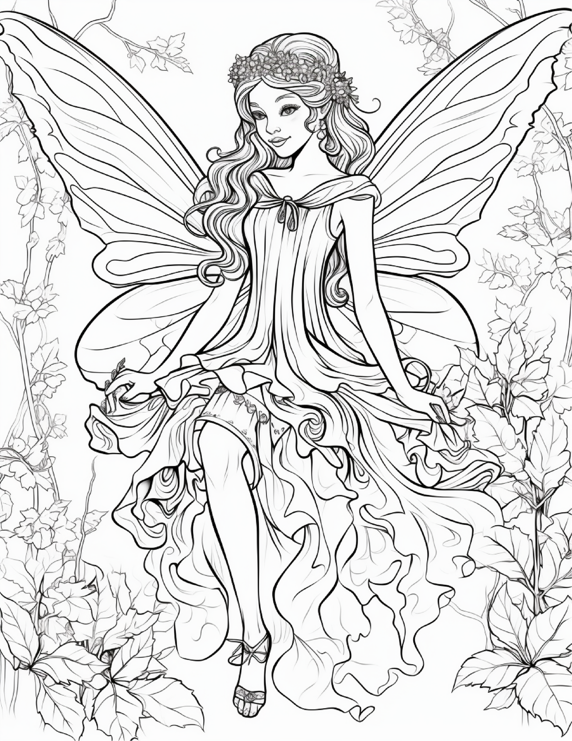 100 Forest Fairy Girl Coloring Pages Robs Books