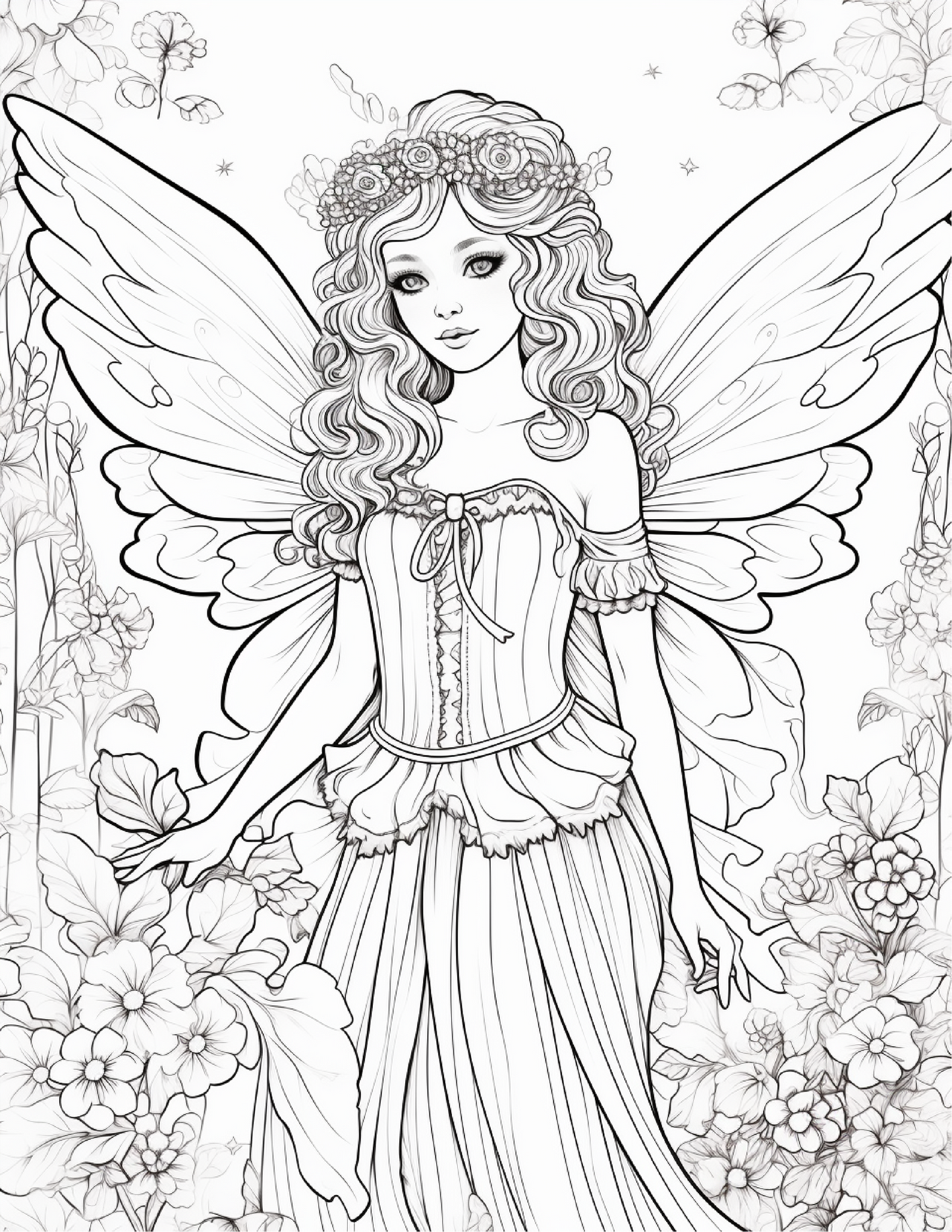 100 Forest Fairy Girl Coloring Pages Robs Books