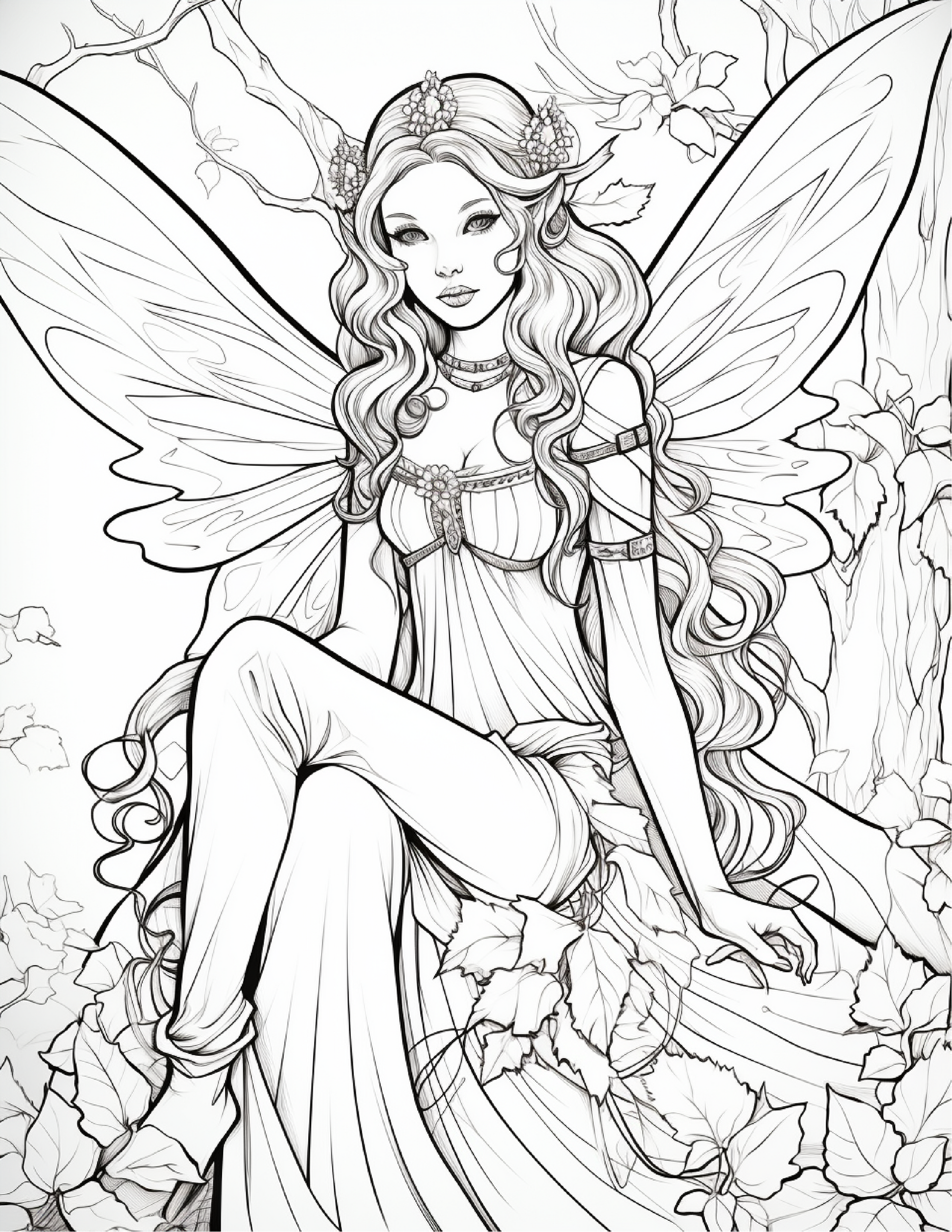 100 Forest Fairy Girl Coloring Pages Robs Books
