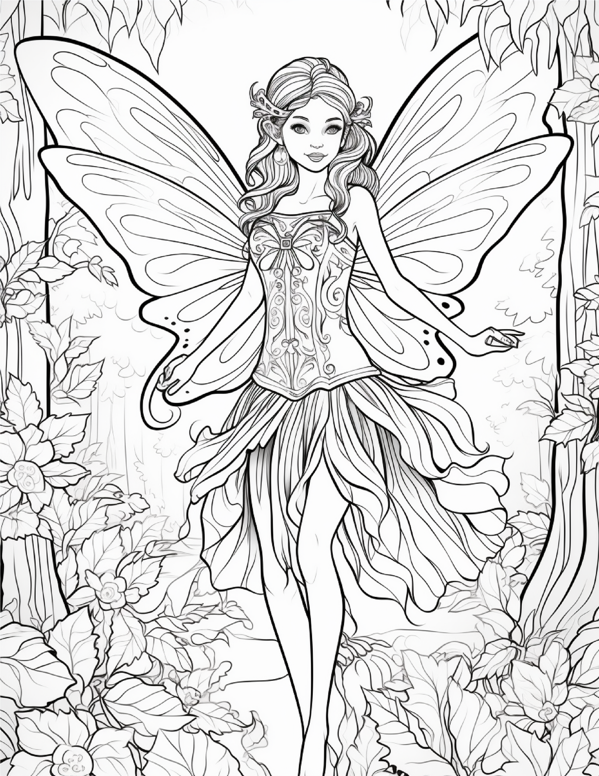 100 Forest Fairy Girl Coloring Pages Robs Books