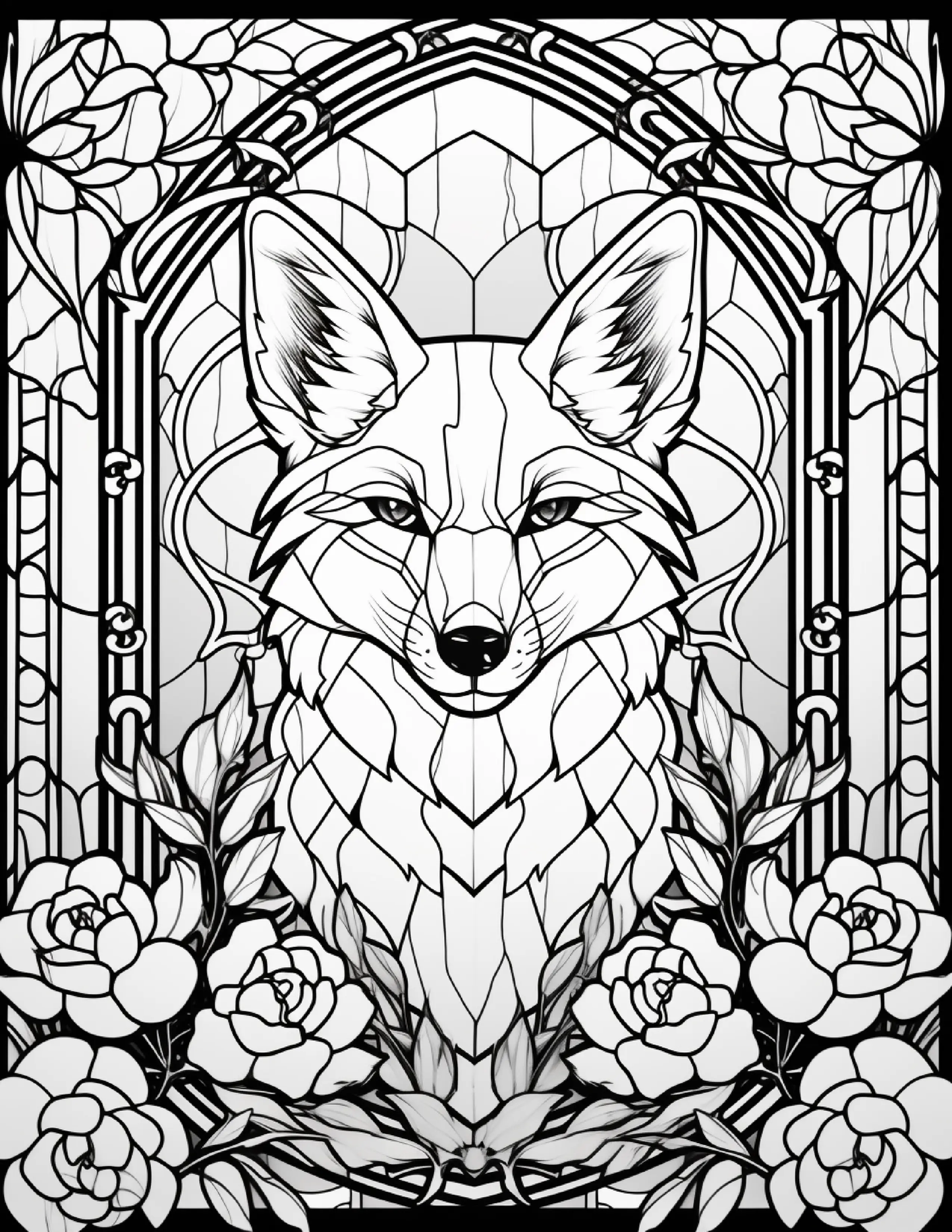 100-Animals Stained Glass Coloring 20-1 Robs Books