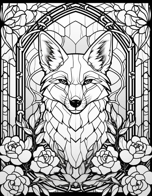 100-Animals Stained Glass Coloring 20-1 Robs Books