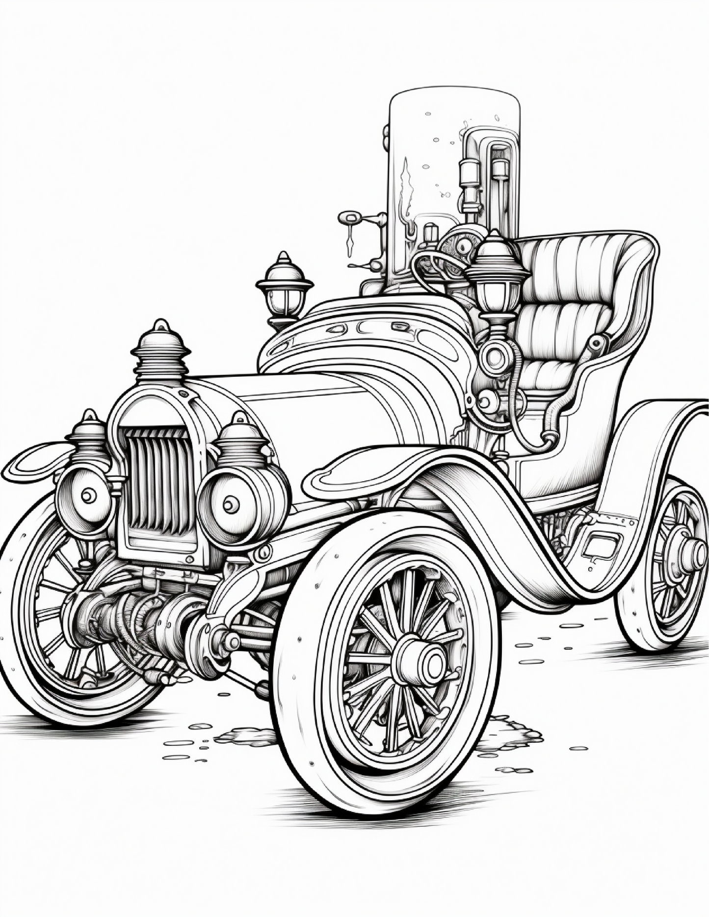 100 Steampunk Car Coloring Pages Robs Books