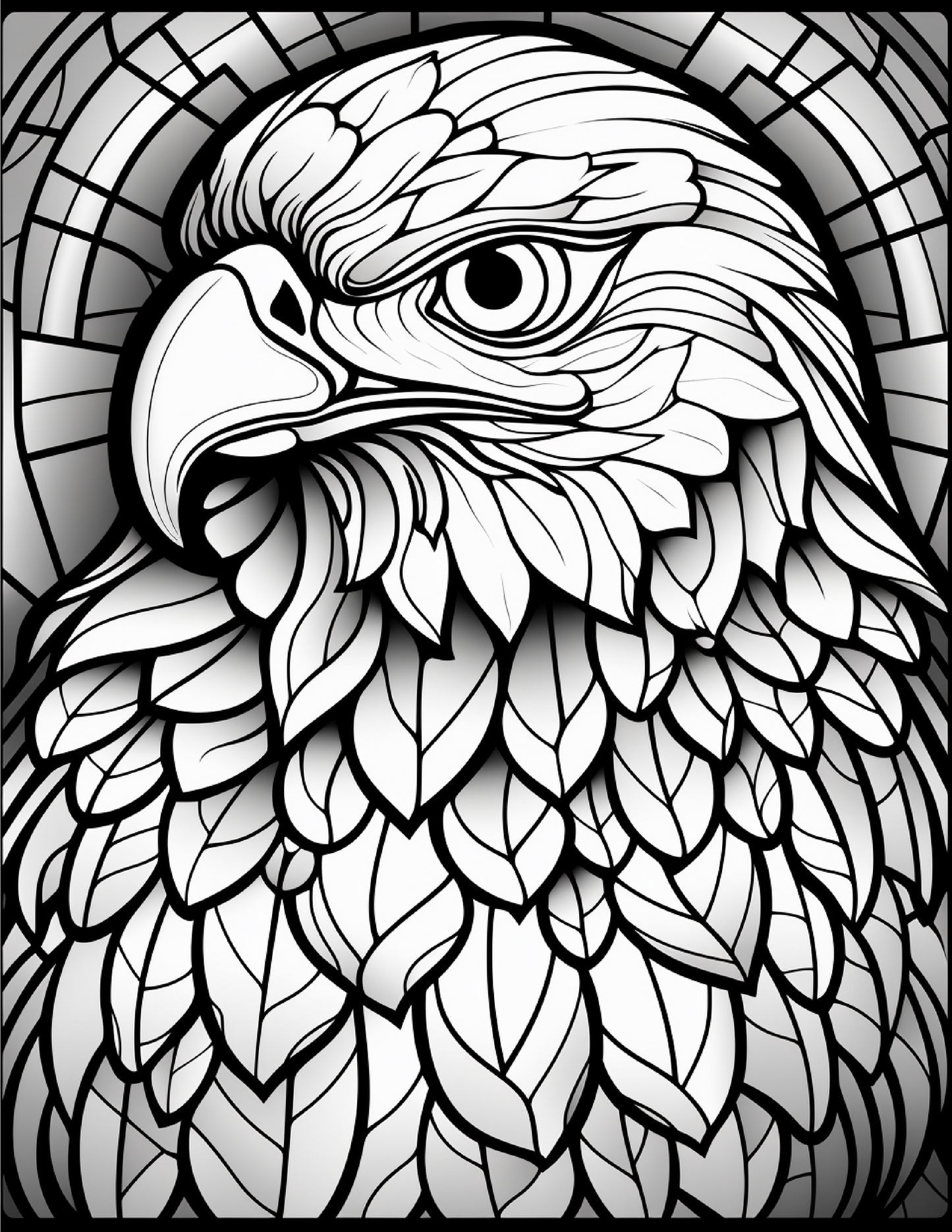 100-Animals Stained Glass Coloring 20-1 Robs Books