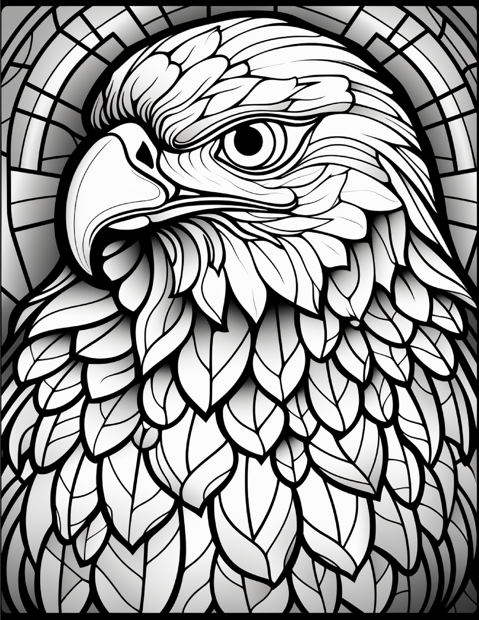 100-Animals Stained Glass Coloring 20-1 Robs Books