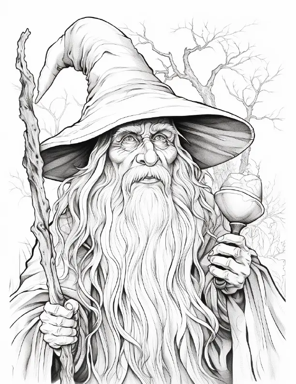 270 Halloween Wizard Coloring pages Robs Books