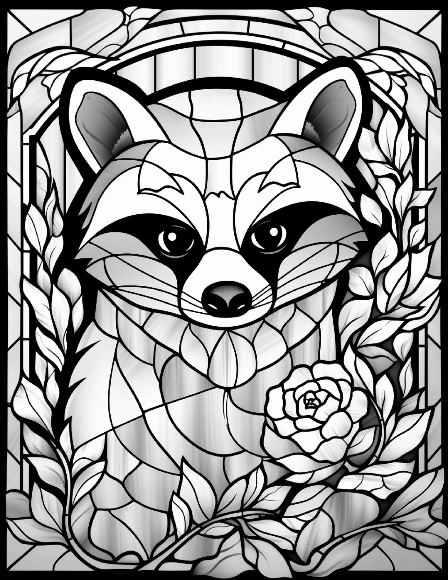 100-Animals Stained Glass Coloring 20-2 Robs Books