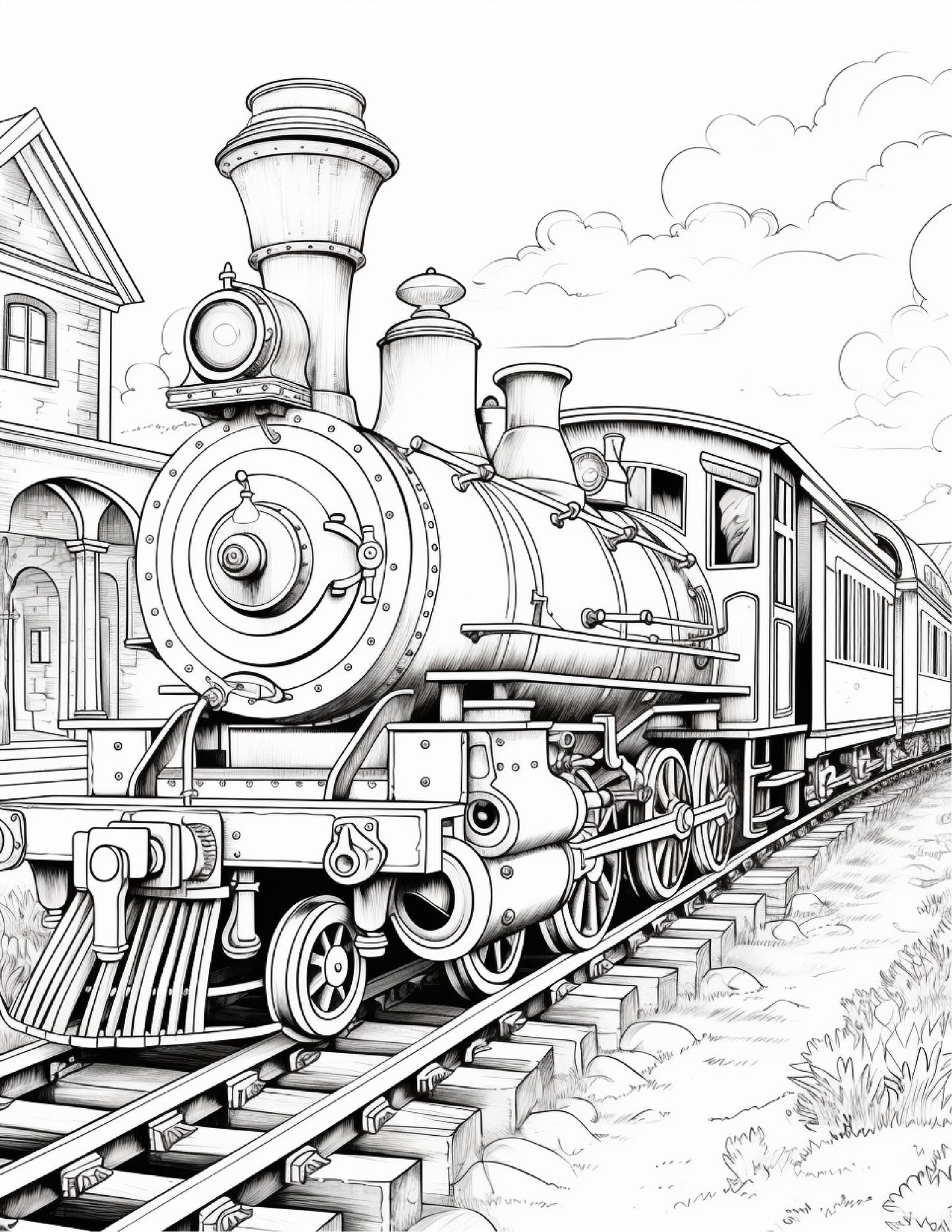 100 Steampunk Train Coloring Pages 1 Robs Books