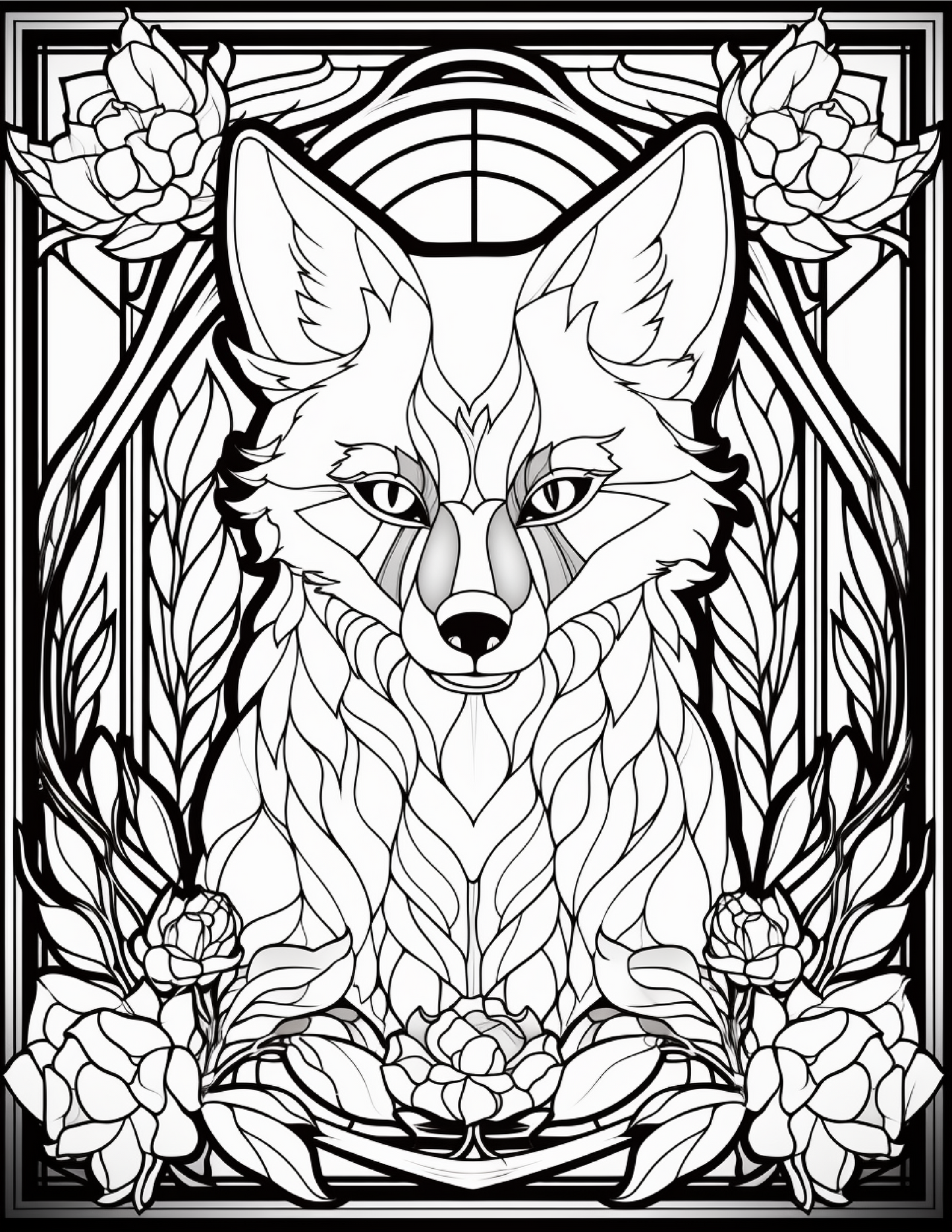 100-Animals Stained Glass Coloring 20-1 Robs Books