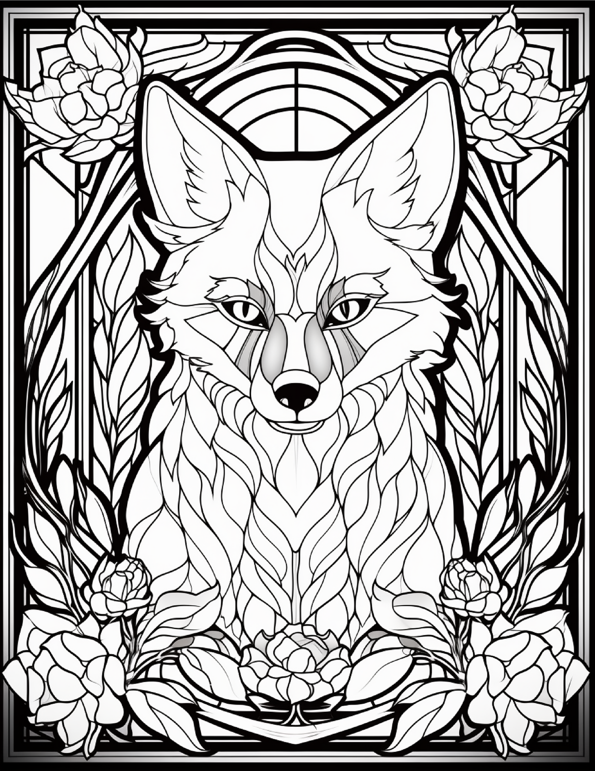 100-Animals Stained Glass Coloring 20-1 Robs Books