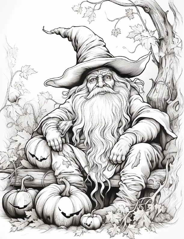 270 Halloween Wizard Coloring pages Robs Books