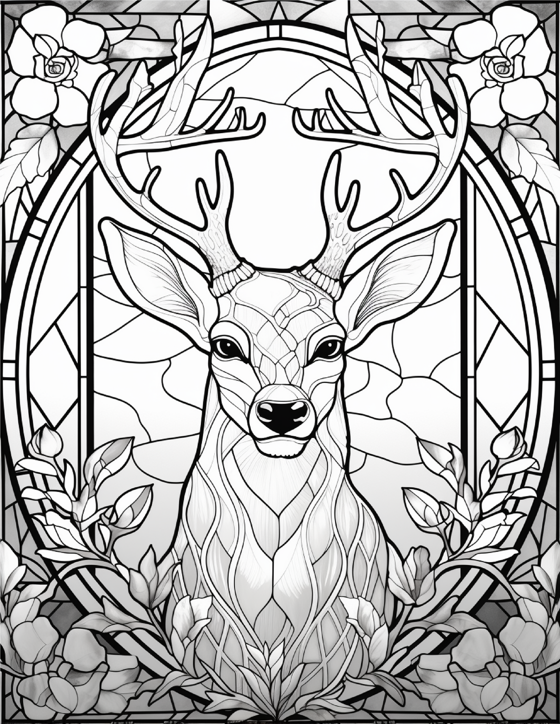 100-Animals Stained Glass Coloring 20-1 Robs Books