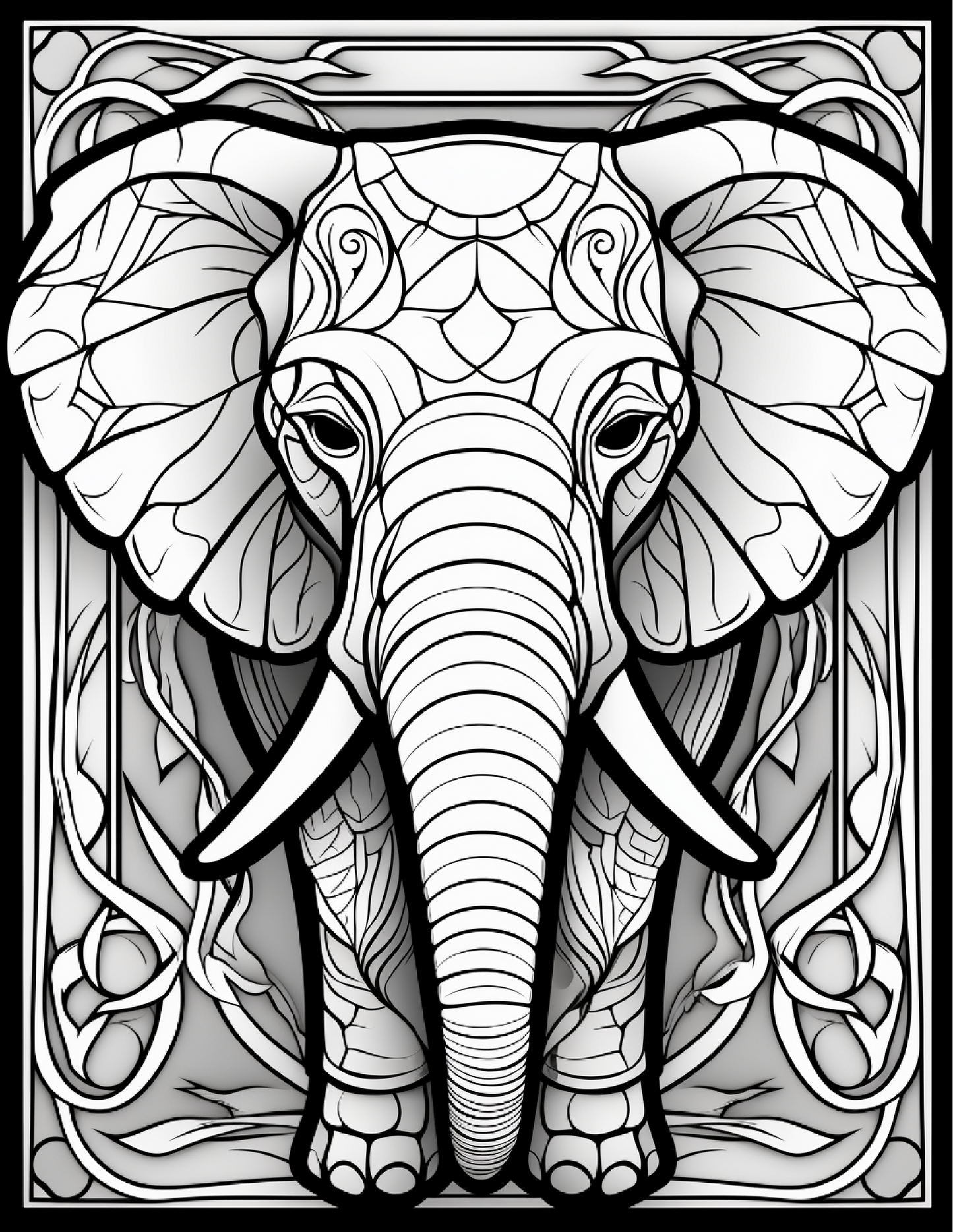 100-Animals Stained Glass Coloring 20-1 Robs Books