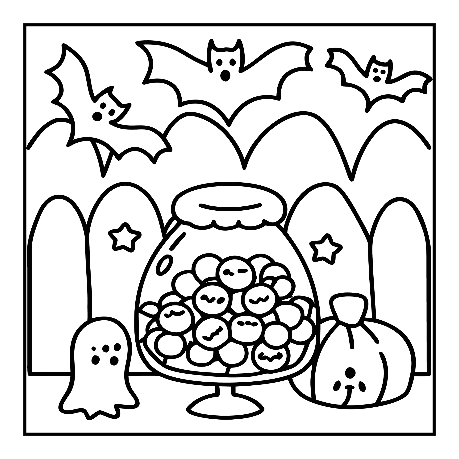 Bold and Easy Spooky Fun Coloring Pages Robs Books