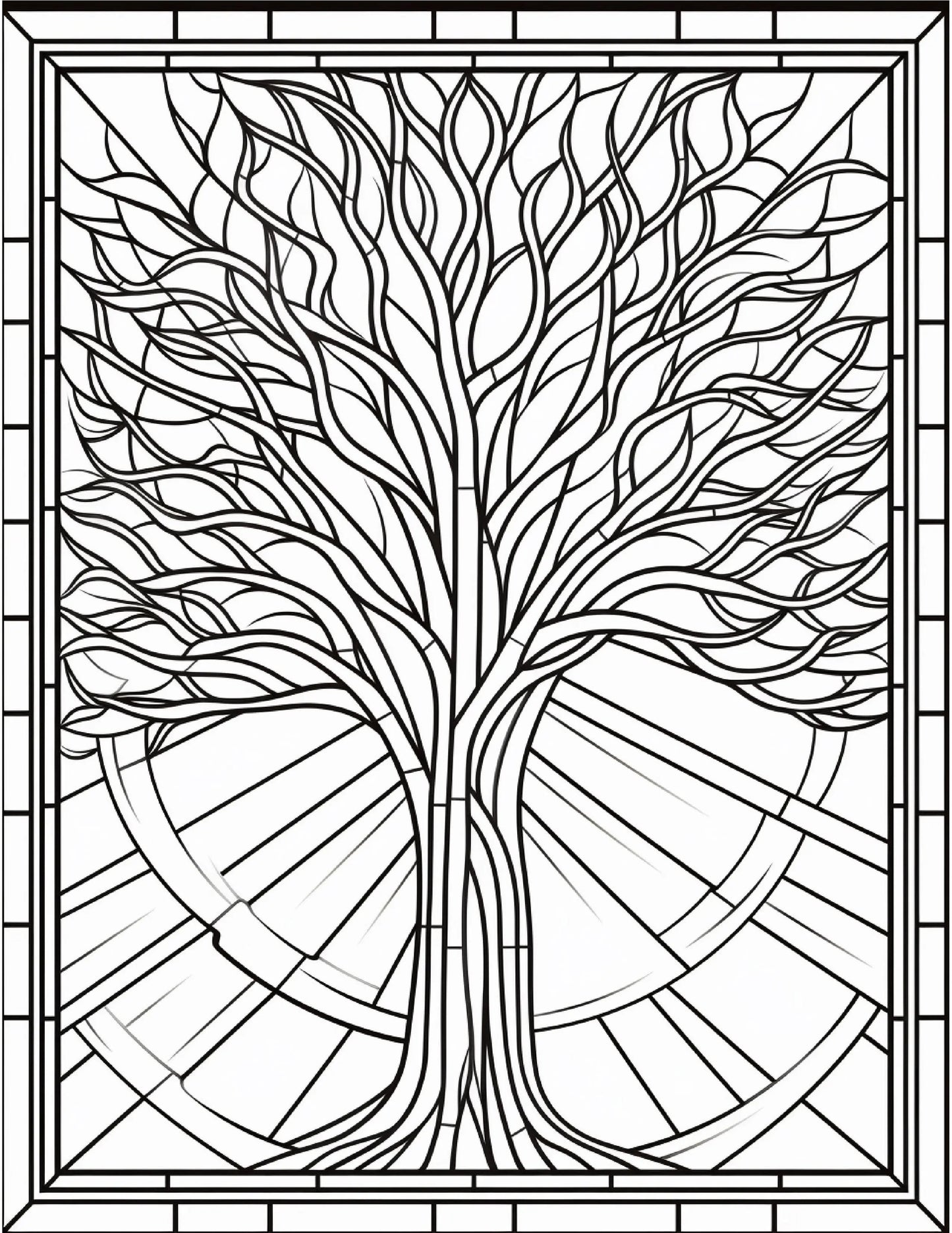 100 Stained Glass Autumn Coloring for Adults Robs Books