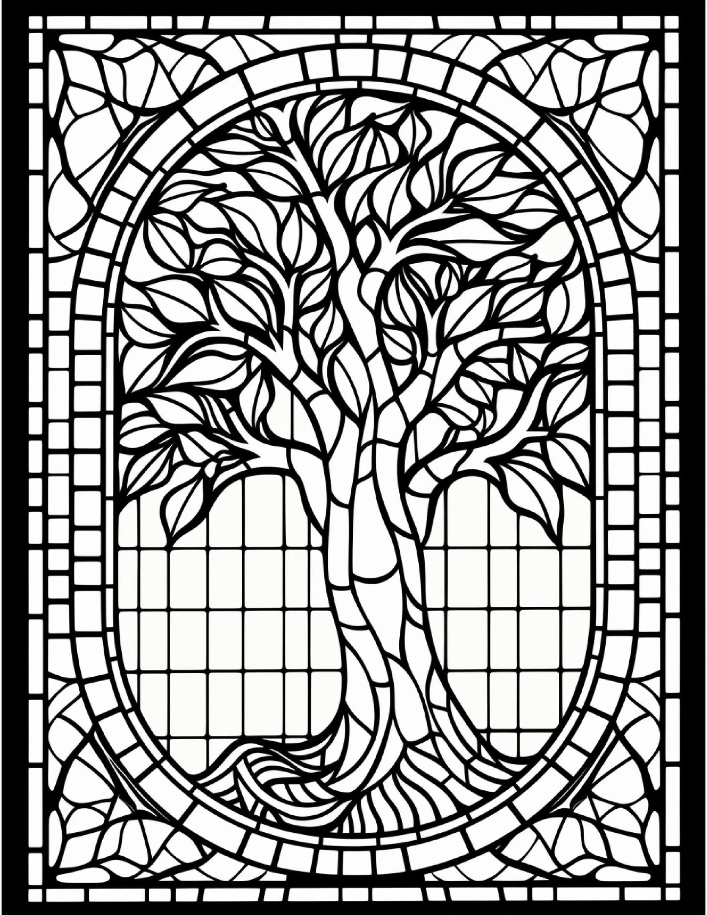 100 Stained Glass Autumn Coloring for Adults Robs Books