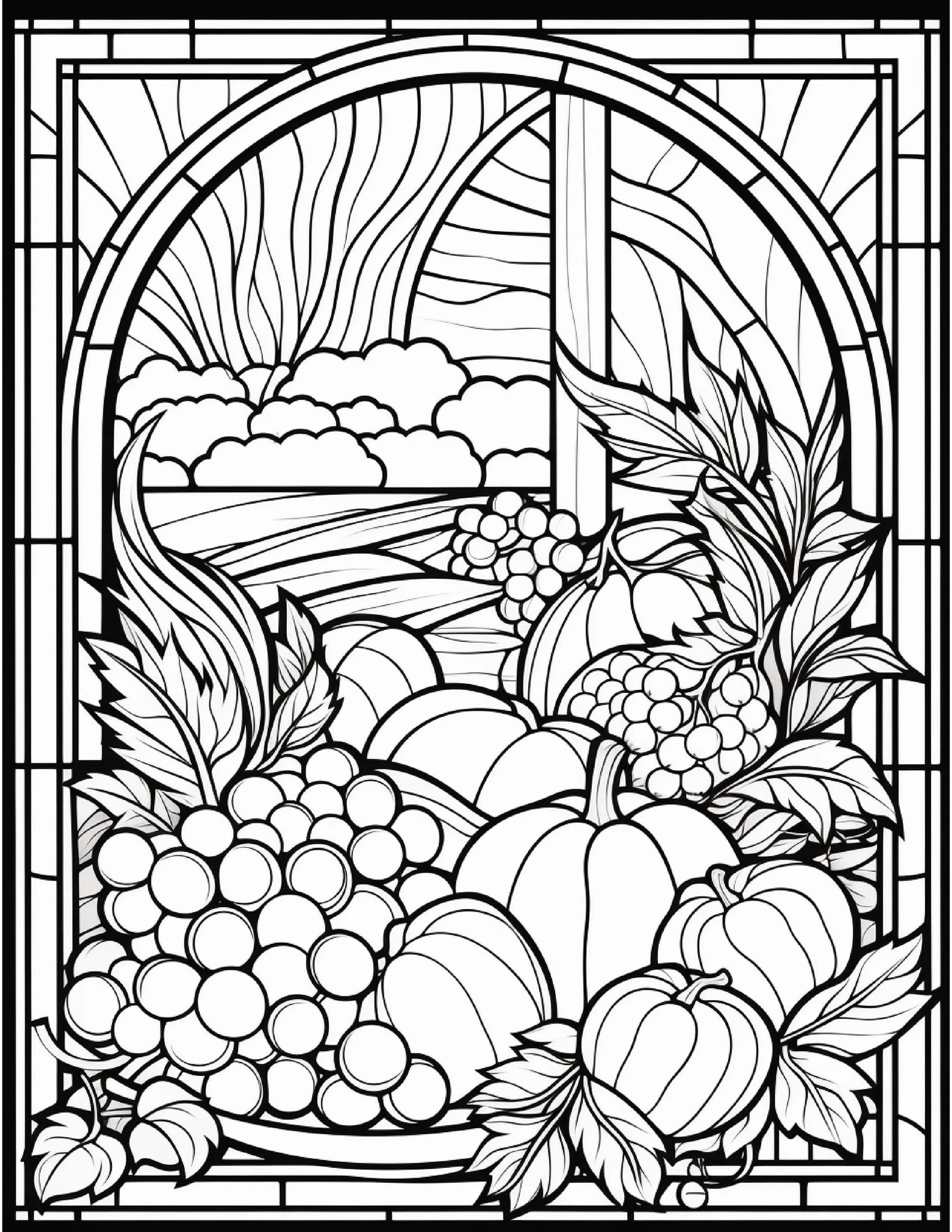 100 Stained-Glass Autumn Coloring Robs Books