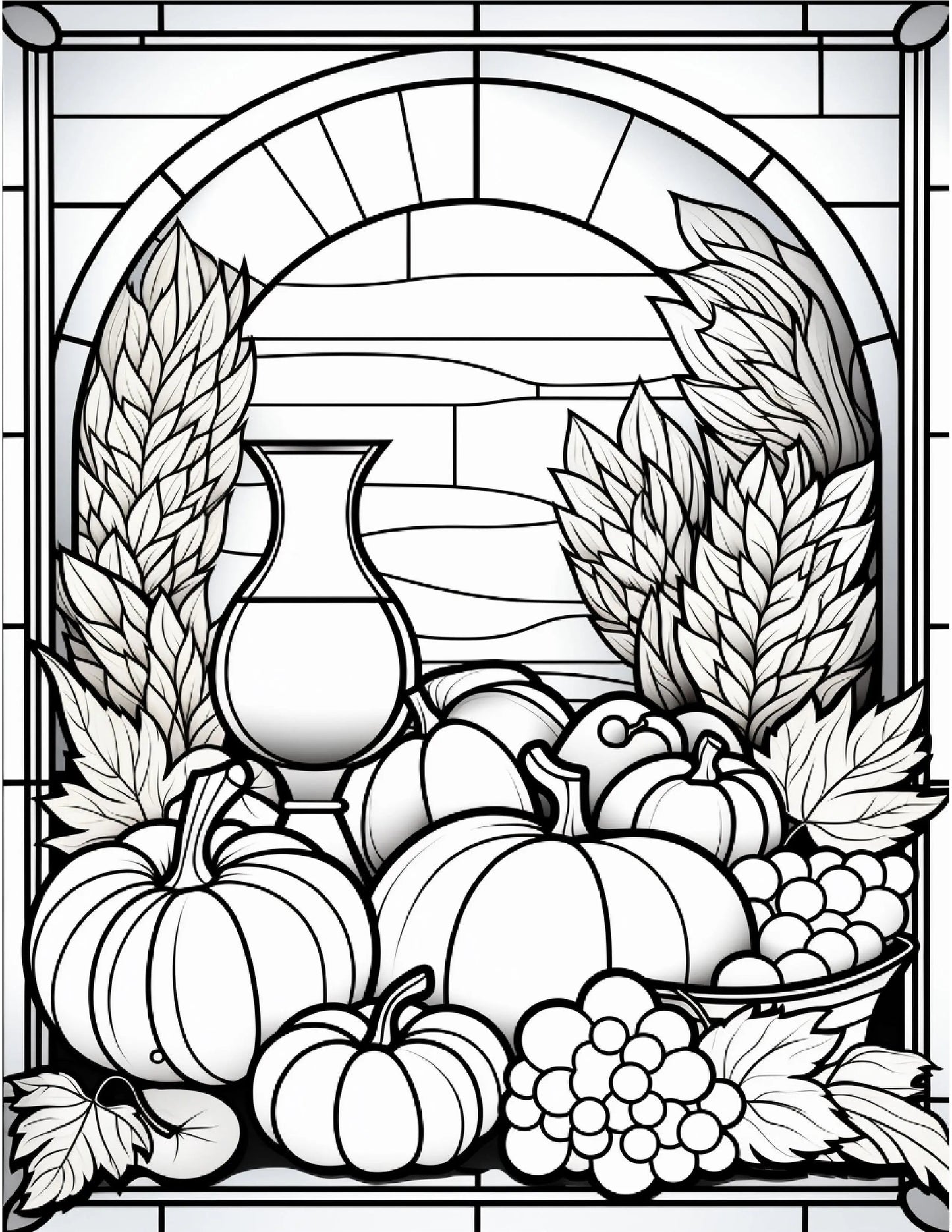 100 Stained-Glass Autumn Coloring Robs Books