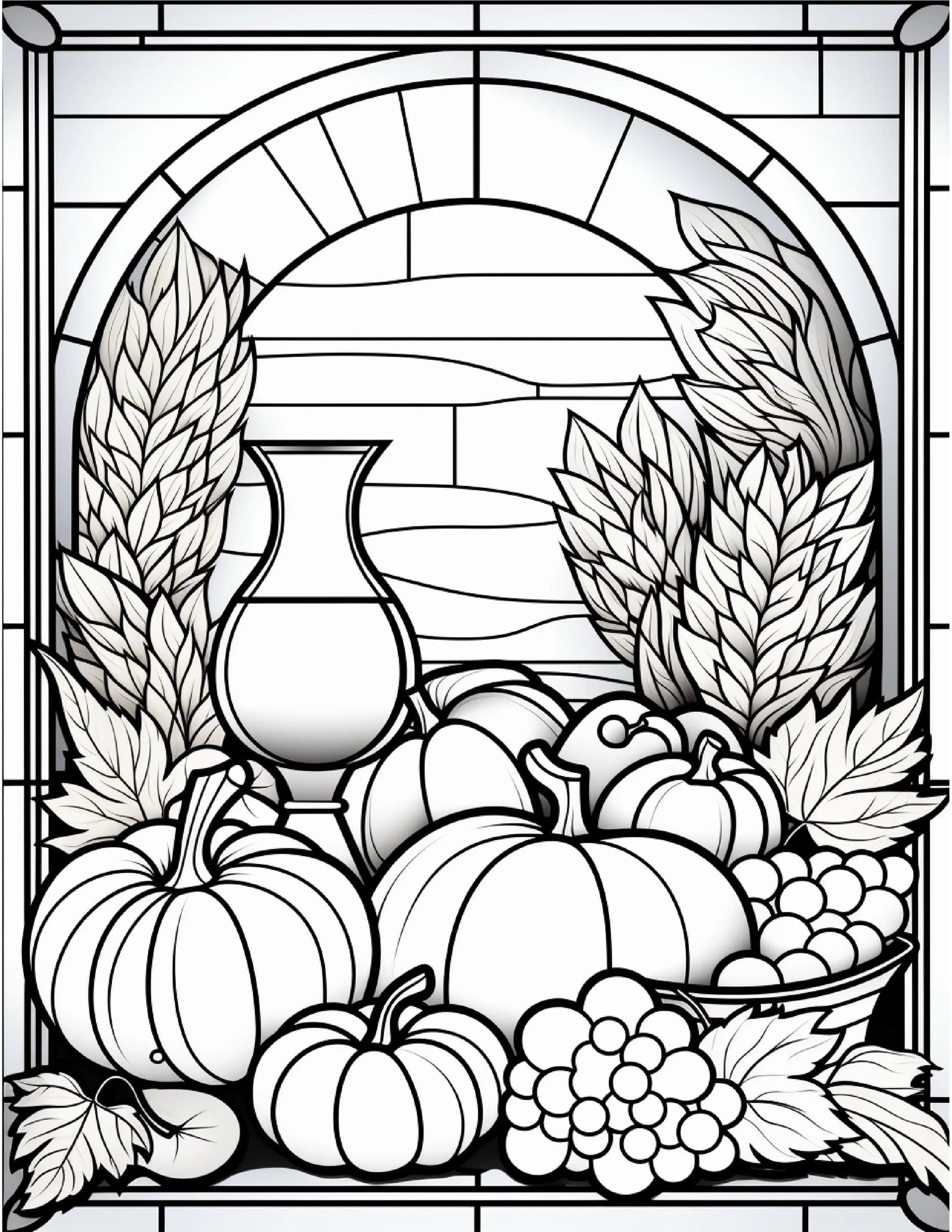 100 Stained-Glass Autumn Coloring Robs Books