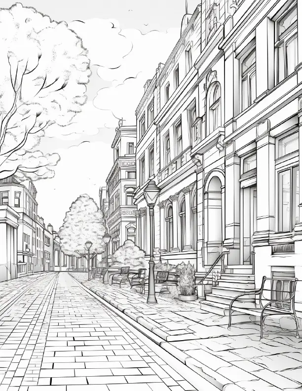 290 European City Coloring pages Robs Books