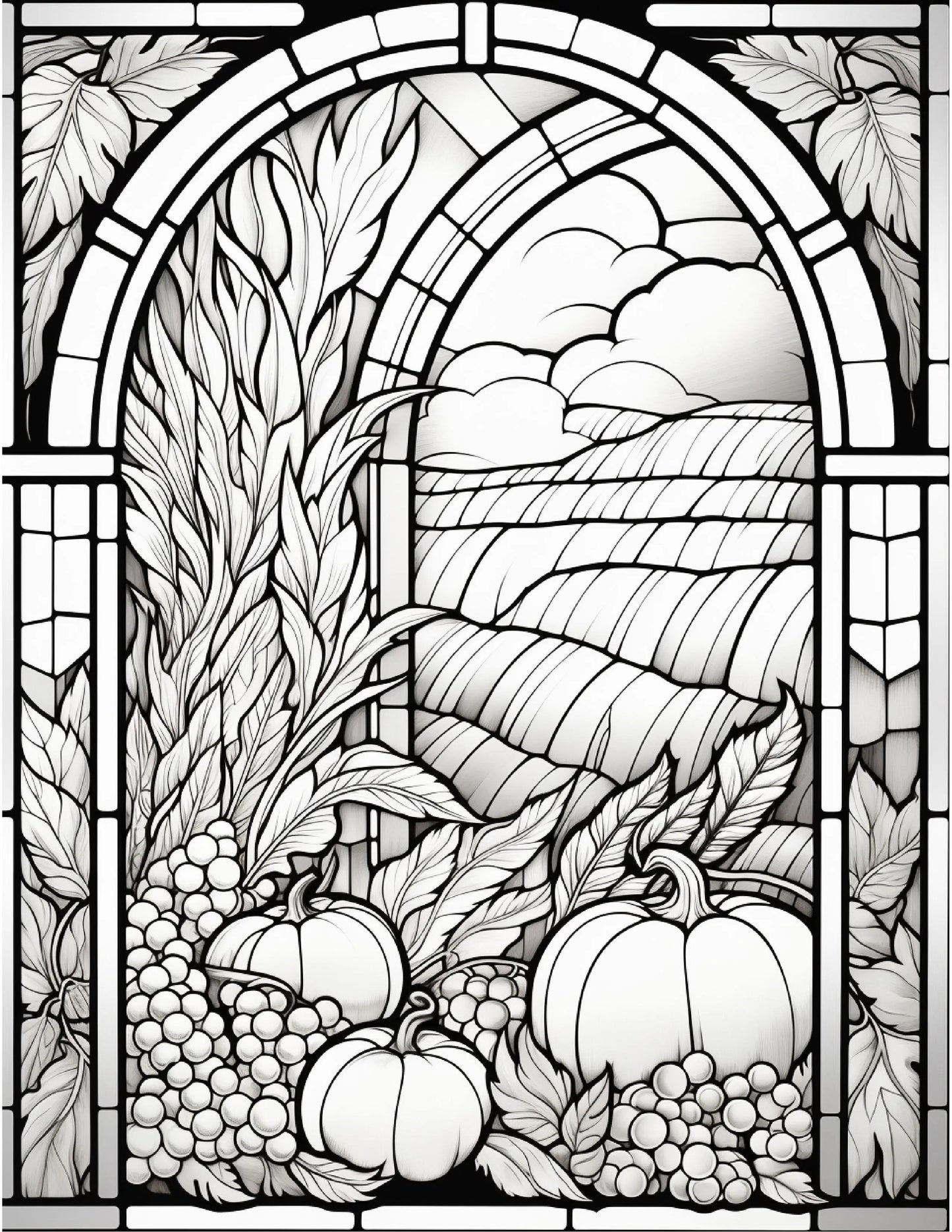 100 Stained-Glass Autumn Coloring Robs Books