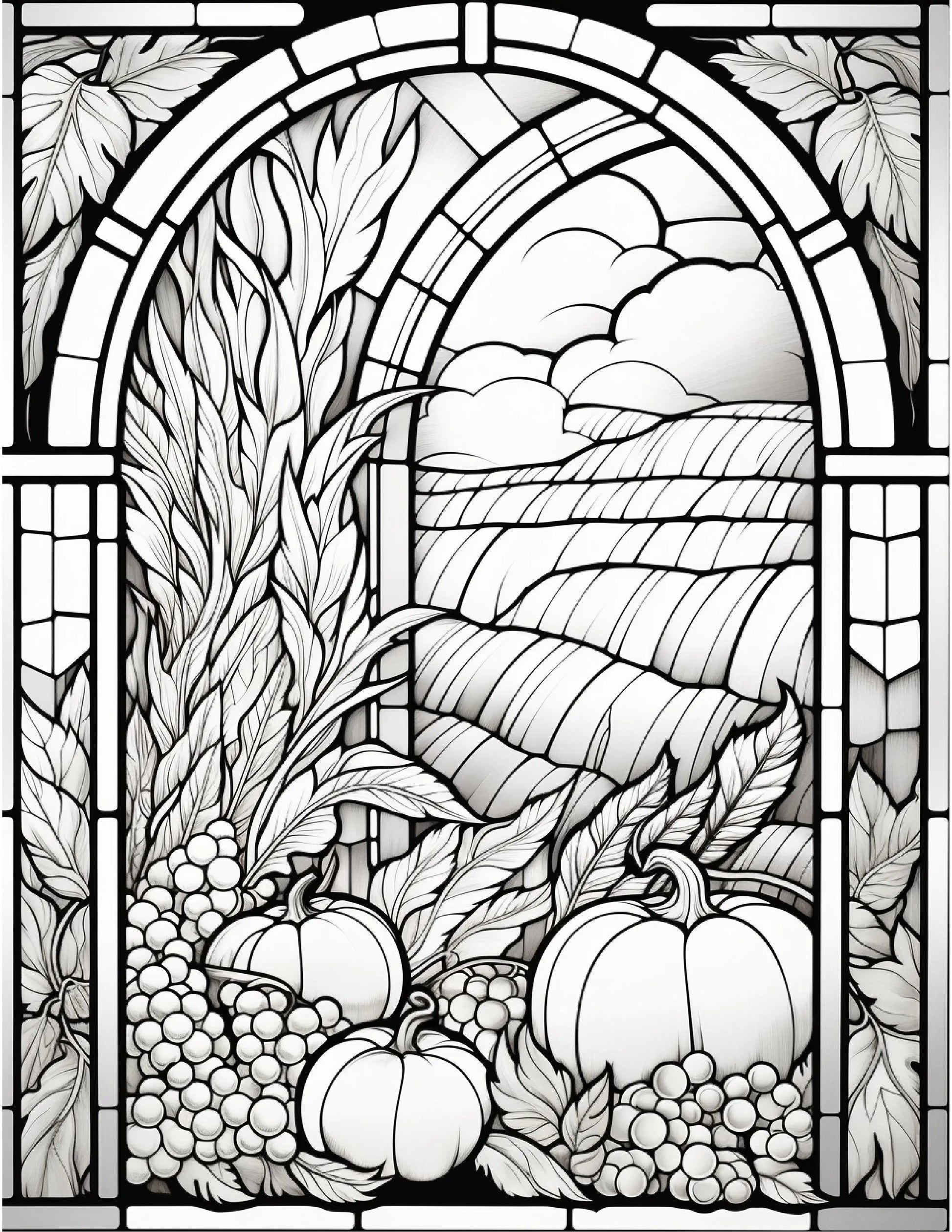 100 Stained-Glass Autumn Coloring Robs Books