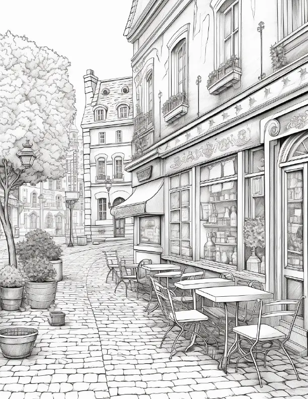 290 European City Coloring pages Robs Books