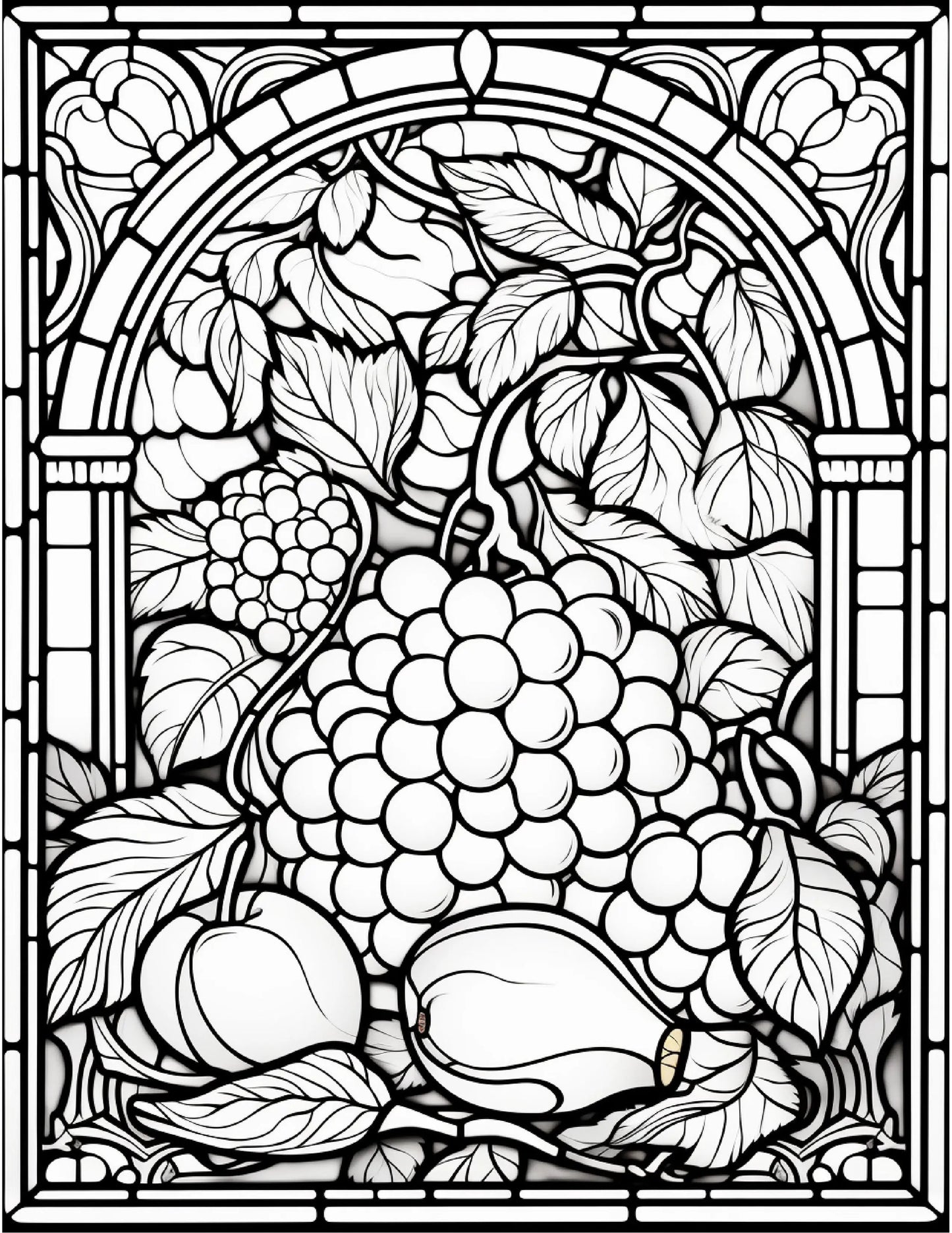 100 Stained-Glass Autumn Coloring 6 Robs Books