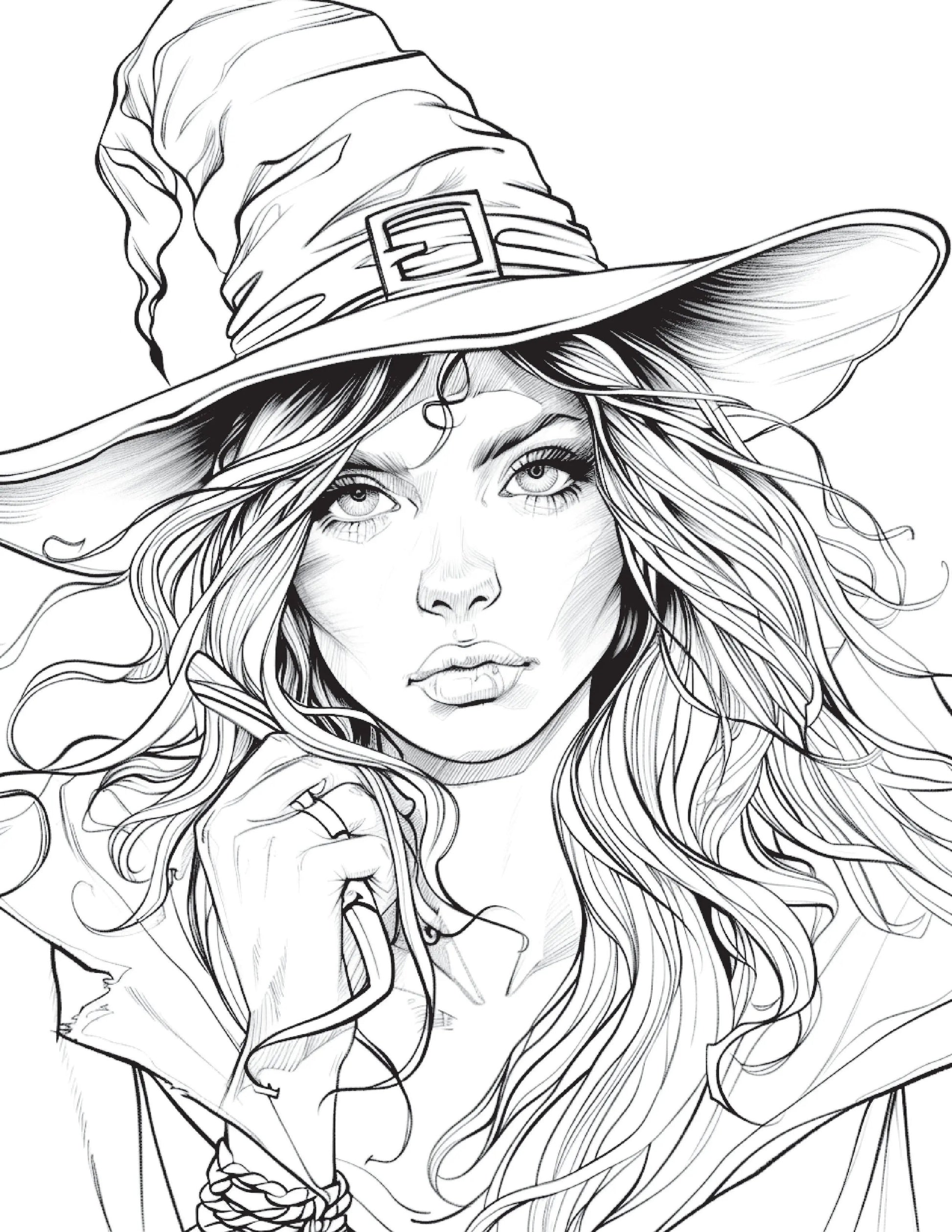 100 Witch Coloring Pages 1 Robs Books