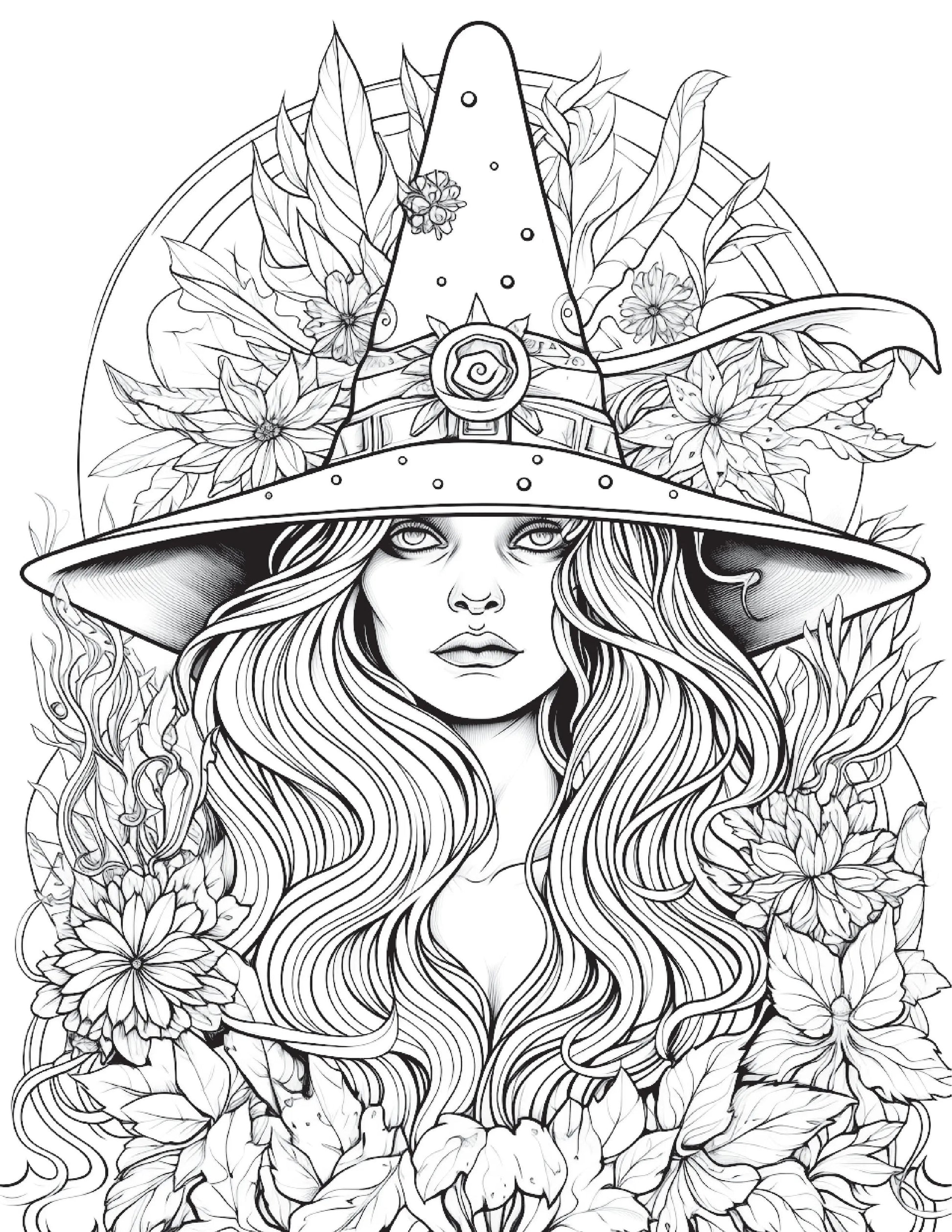 100 Witch Coloring Pages 1 Robs Books