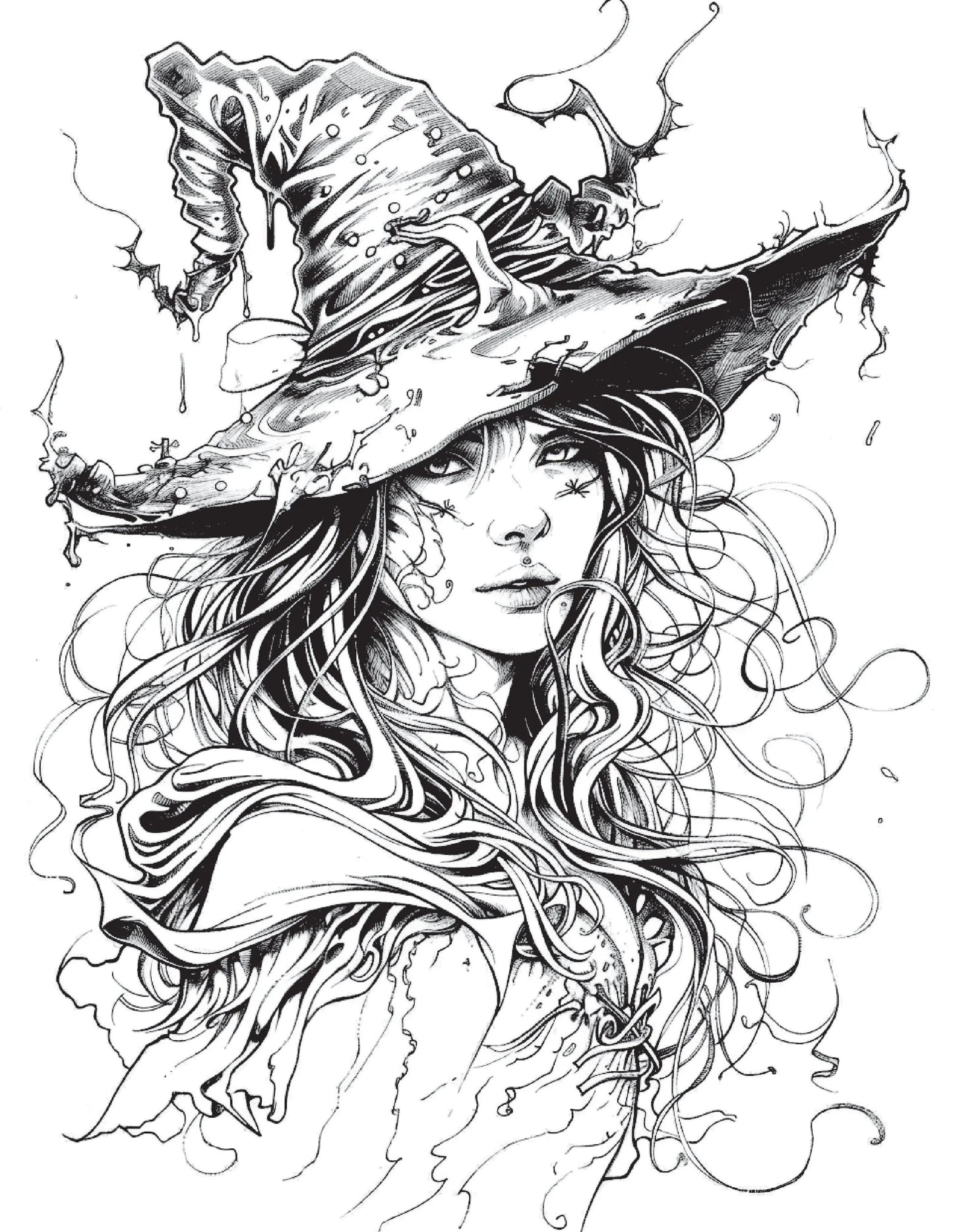 100 Witch Coloring Pages 1 Robs Books