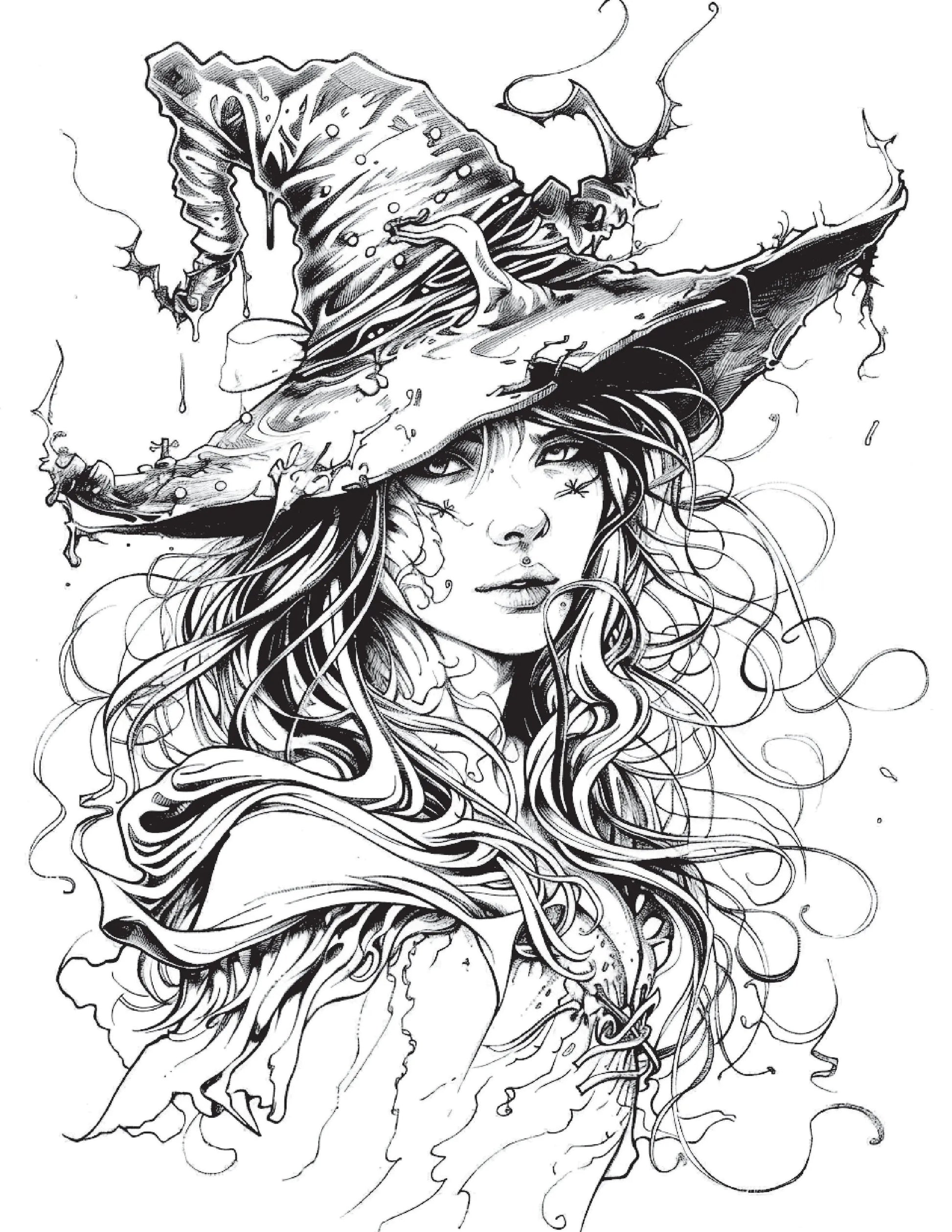 100 Witch Coloring Pages 1 Robs Books
