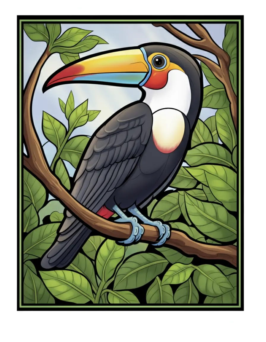 100 Stained Glass Bird Coloring Pages 1 Robs Books