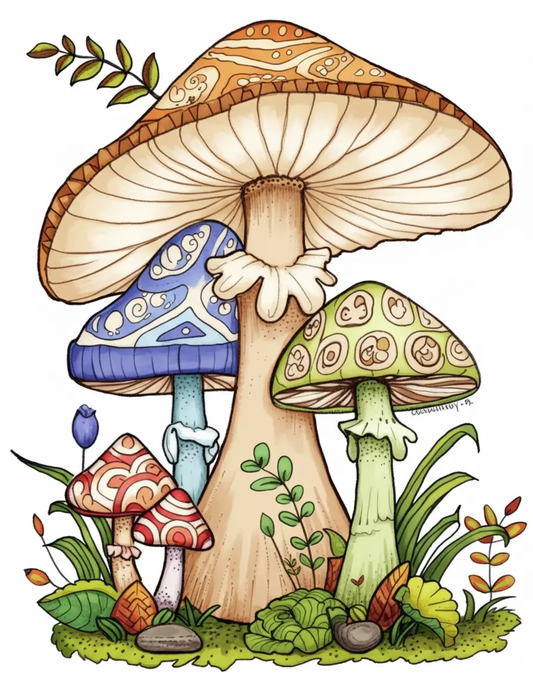 235 Mushroom Coloring Pages Robs Books