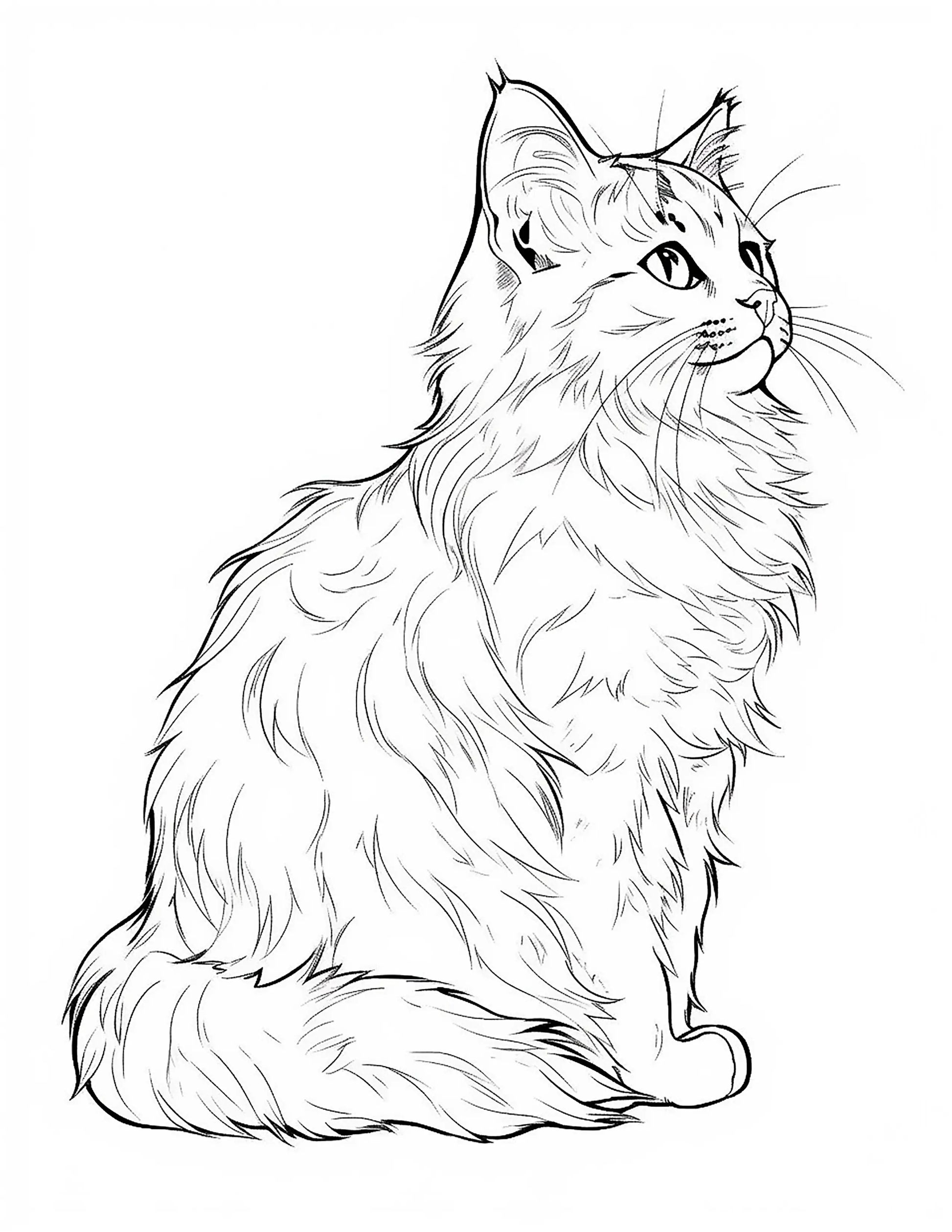 100 Realistic Cat Coloring Pages Robs Books