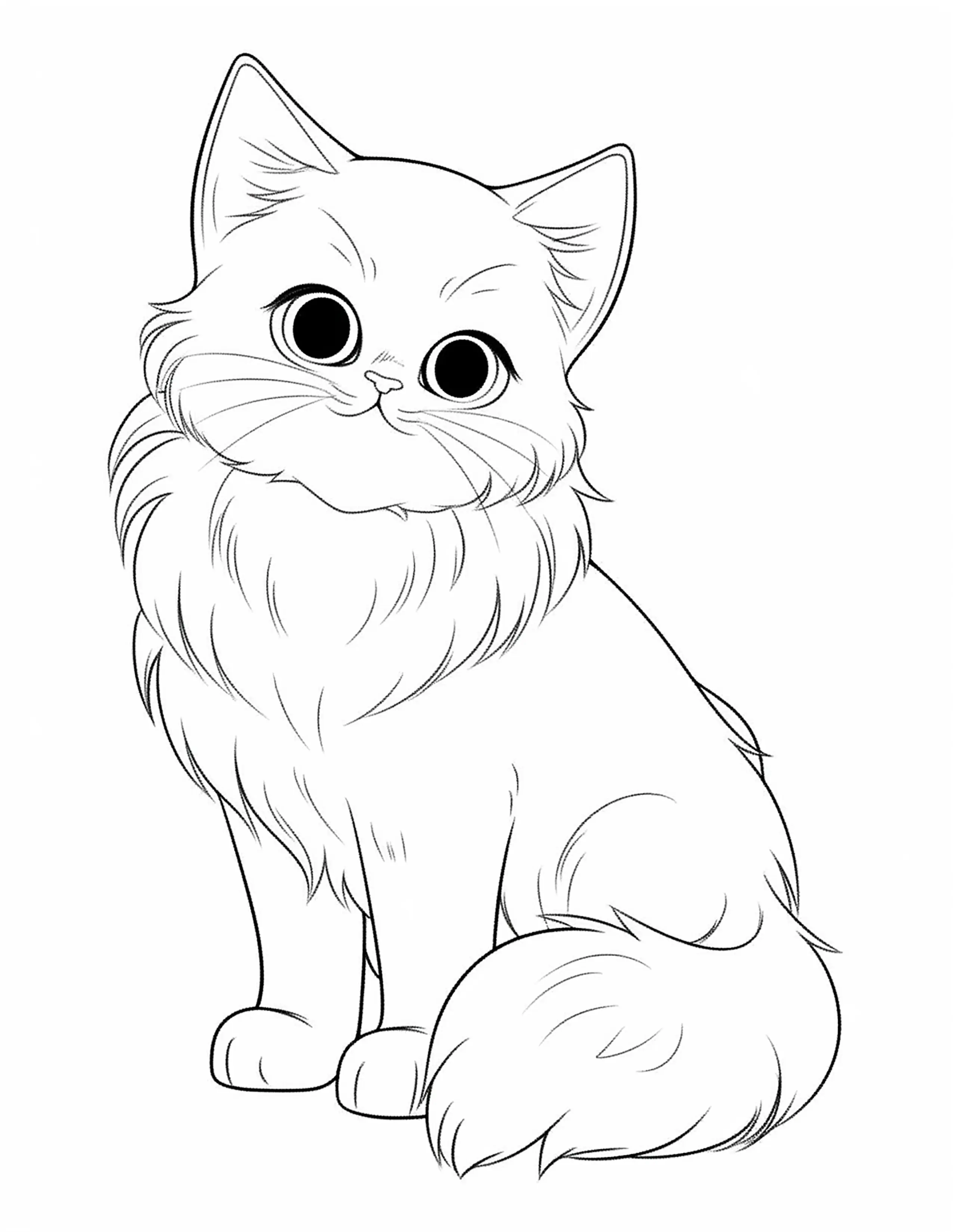 100 Realistic Cat Coloring Pages Robs Books