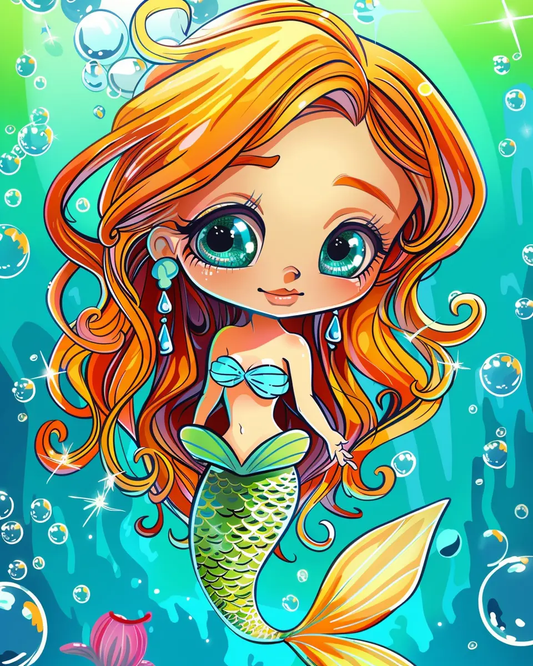 200 Mermaid Chibi Girls Coloring Pages for Adults Robs Books